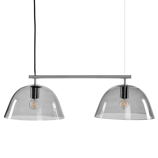 CO Bankeryd Wendo 70 ceiling lamp smoke-coloured glass nickel