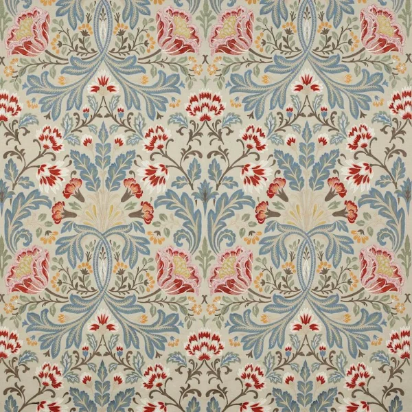 Colefax and Fowler | Acantha | Tomato/Blue