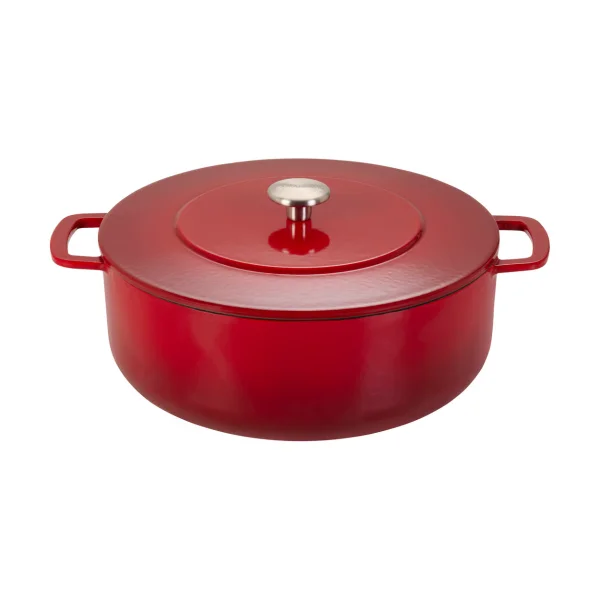 Combekk Combekk Enameled cast iron casserole Ø28 cm Cherry