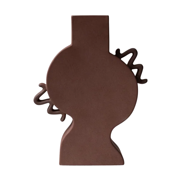 DBKD Flat vase 33 cm Brown