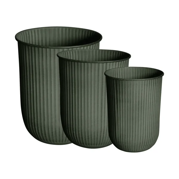 DBKD Out stripe flower pot 3-pack Green