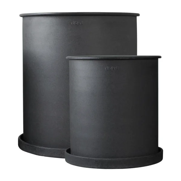 DBKD Plant pot flower pot large 2-pack Black