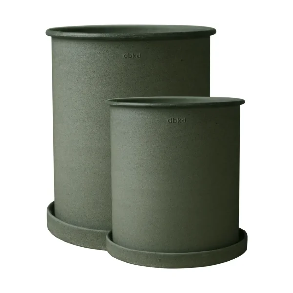 DBKD Plant pot flower pot large 2-pack Green