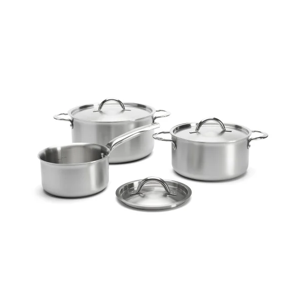 De Buyer de Buyer Alchimy pot set with lid 6 pieces Stainless steel