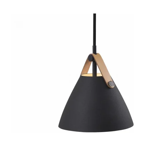 Design For The People Strap pendant lamp Ø17 cm Black