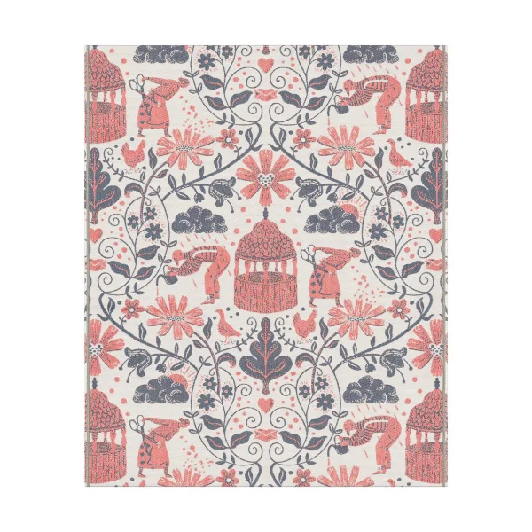 Ekelund Linneväveri Kärleken throw 140x170 cm Multi