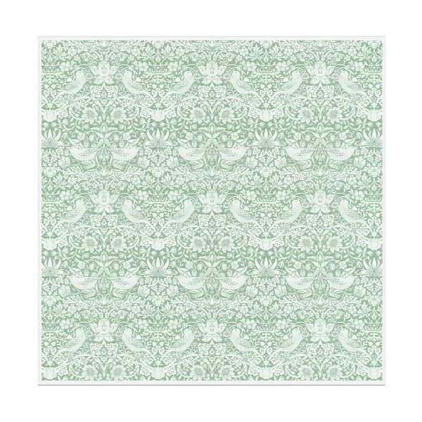 Ekelund Linneväveri Strawberry Thief tablecloth 150x150 cm Green