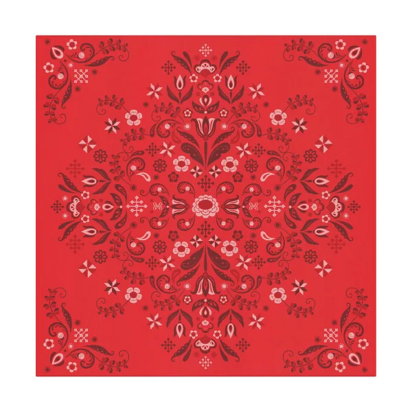 Ekelund Linneväveri Torplyckan tablecloth 145x145 cm Red