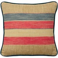 Es Cavalet 2, Sustainable Feather, Cushion, 50cm x 50cm - Andrew Martin Cotton Blend Stripe
