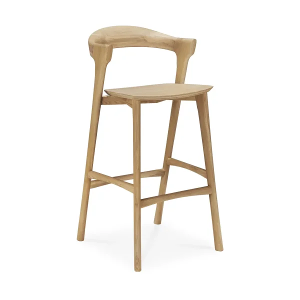 Ethnicraft Beech bar stool Lacquered oak, 75 cm