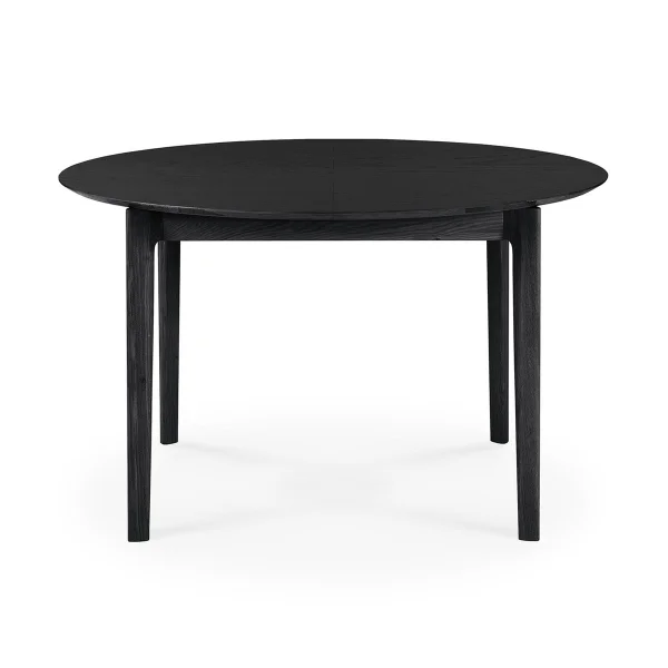Ethnicraft Beech dining table oval 129/179x100x76 cm Black stained oak