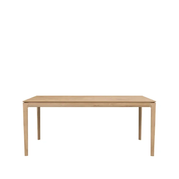Ethnicraft Beech dining table with extension leaf Oak wax oil 100x180/280 cm