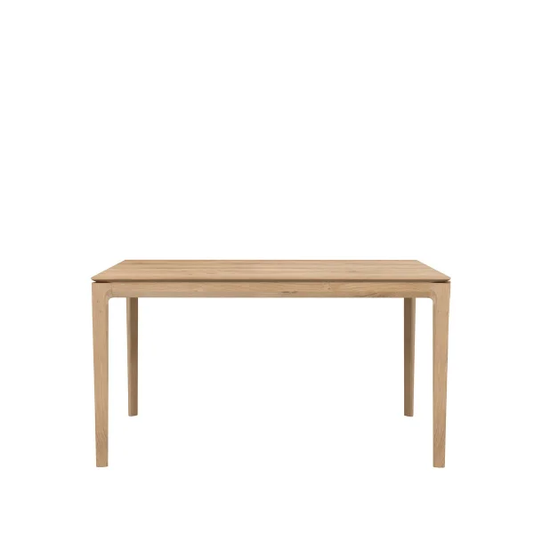 Ethnicraft Beech dining table with extension leaf Oak wax oil 90x140/220 cm
