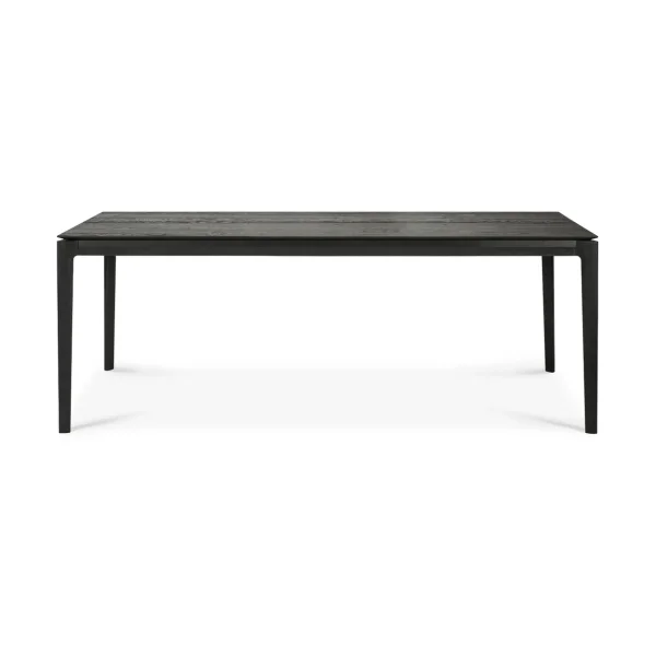 Ethnicraft Beech extendable dining table Black lacquered oak, 100x200/300 cm