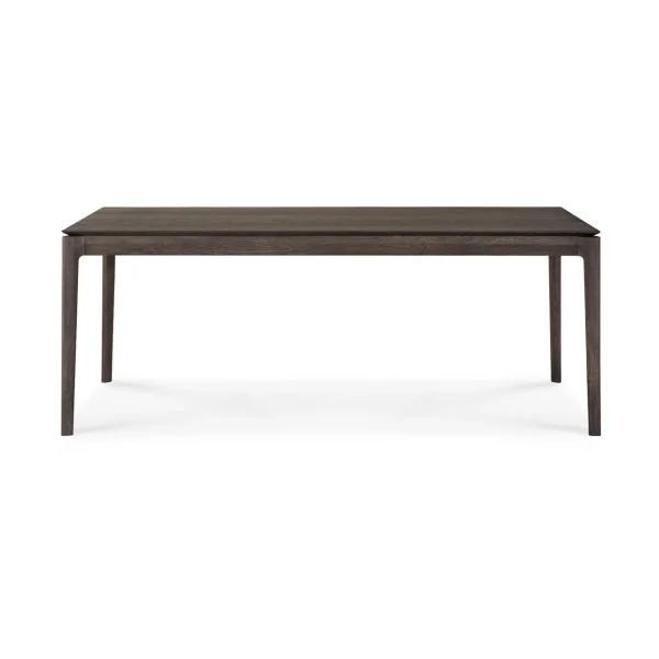 Ethnicraft Beech extendable dining table Brown-lacquered oak, 100x200/300 cm