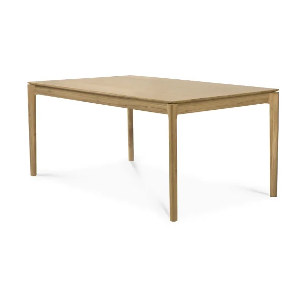 Ethnicraft Beech extendable dining table Lacquered oak, 90x160/240 cm