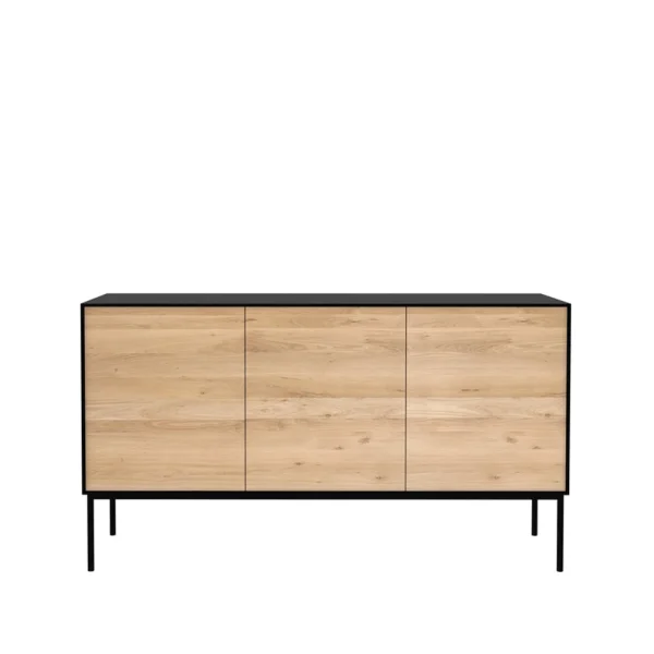 Ethnicraft Blackbird sideboard Black oak 3 doors