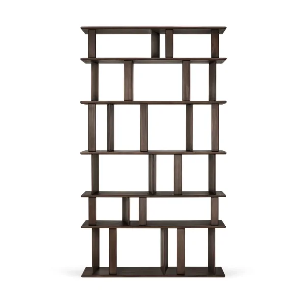 Ethnicraft Block bookcase Espresso matte mahogany, 120x207 cm