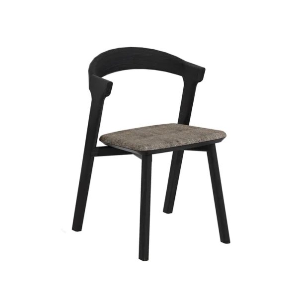 Ethnicraft Bok chair with fabric seat Gray cushion