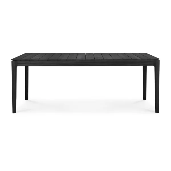 Ethnicraft Bok outdoor dining table black stained teak 200x100 cm