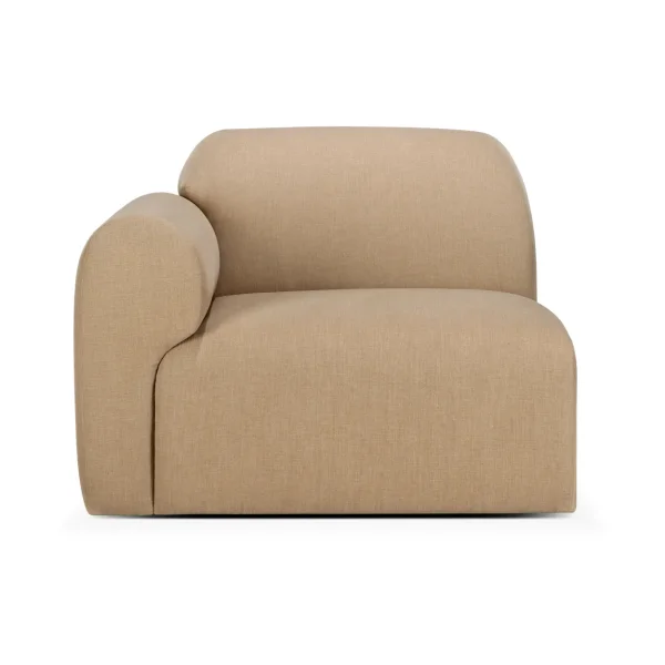 Ethnicraft Bulky modular sofa end unit right armrest Light sepia