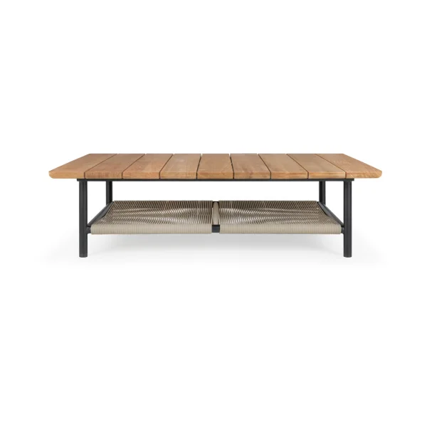 Ethnicraft Corbey Outdoor coffee table 120 cm, teak-aluminium black