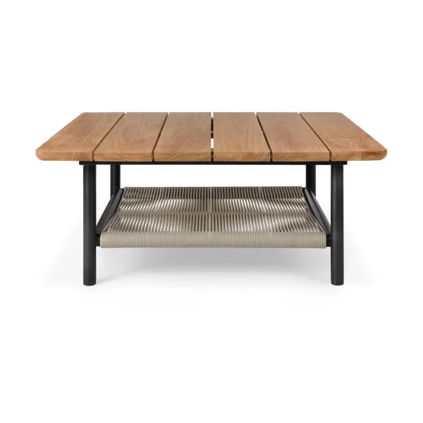 Ethnicraft Corbey Outdoor coffee table 80 cm, teak-aluminium black