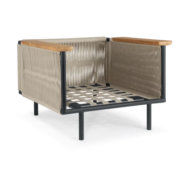 Ethnicraft Corbey Outdoor lounge chair Aluminium black