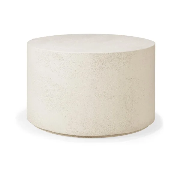 Ethnicraft Elements coffee table Off white, Ø60 cm