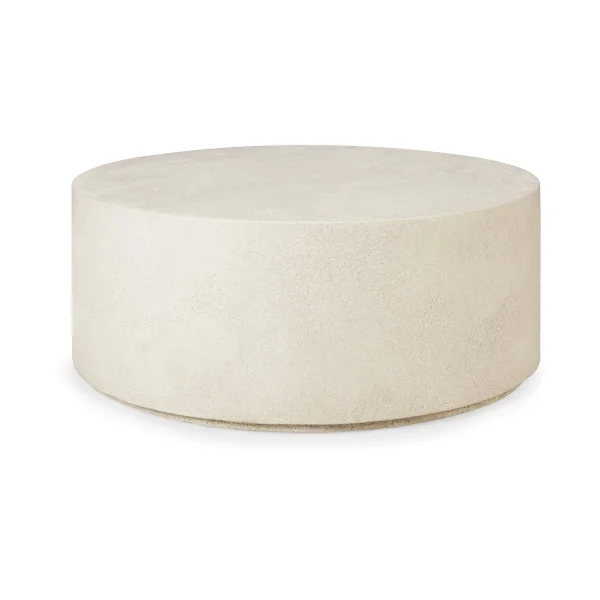 Ethnicraft Elements coffee table Off white, Ø80 cm