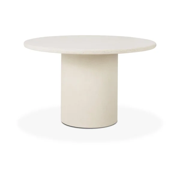 Ethnicraft Elements dining table Off White, Ø125 cm