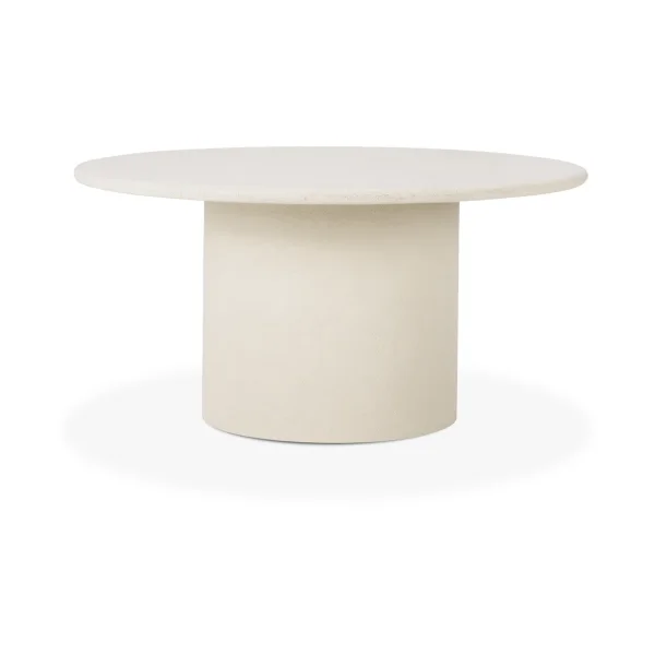 Ethnicraft Elements dining table Off white, Ø150 cm