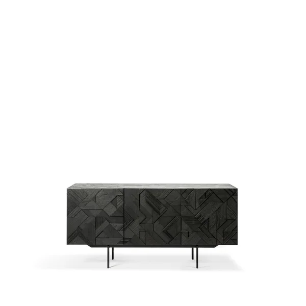 Ethnicraft Graphic sideboard Teak black 3 doors