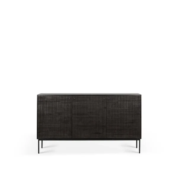 Ethnicraft Grooves sideboard Black 3 doors