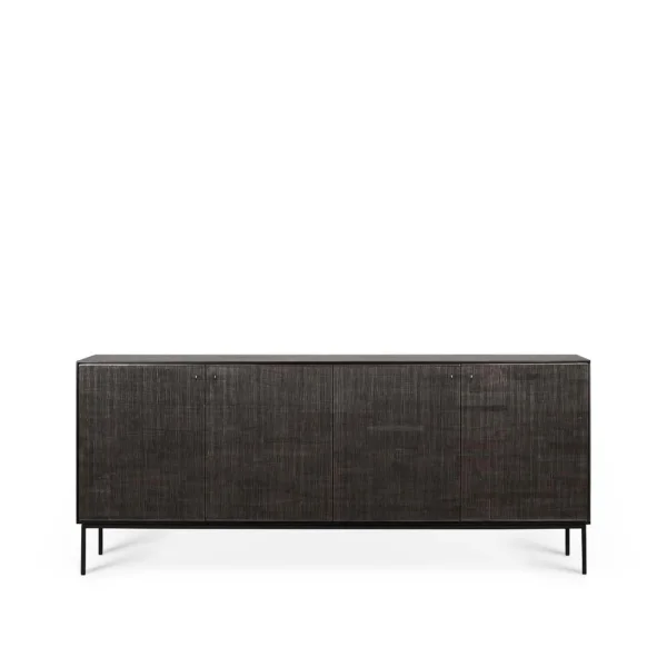 Ethnicraft Grooves sideboard Black 4 doors