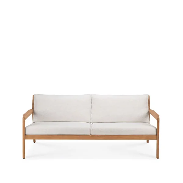 Ethnicraft Jack outdoor sofa 2-seater teak off-white, teak base