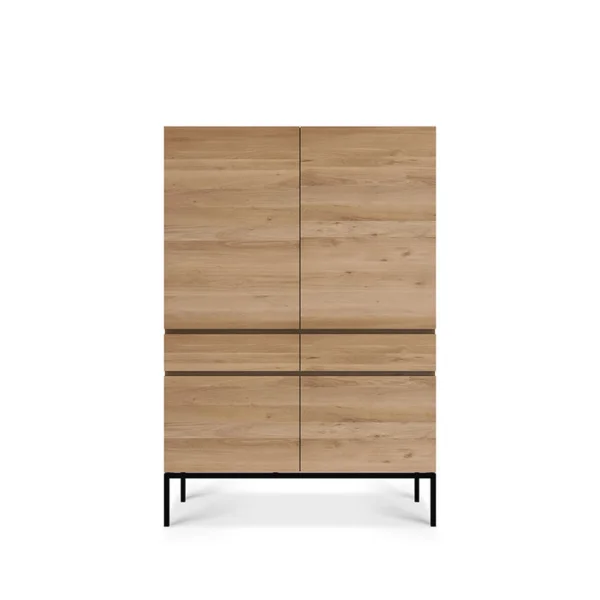 Ethnicraft Ligna cabinet Oiled oak-Black steel