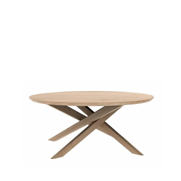 Ethnicraft Mikado coffee table Ø100 cm Oak wax oil round