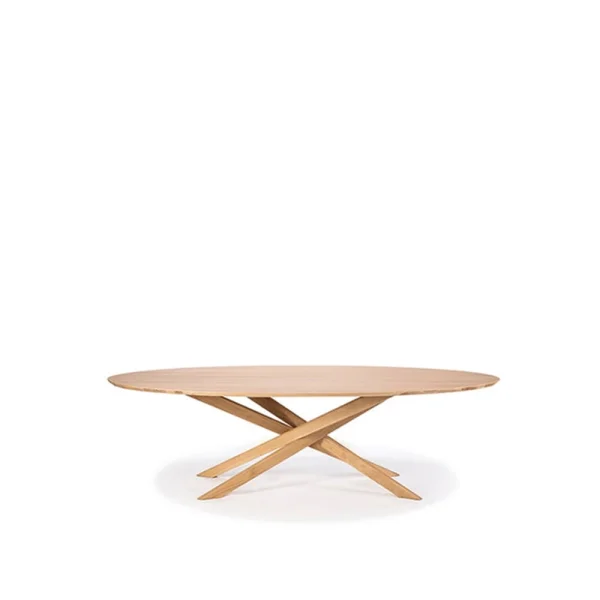Ethnicraft Mikado oval coffee table Oak wax oil oval