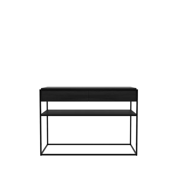 Ethnicraft Monolit console table 122x40 cm Oak black-Black