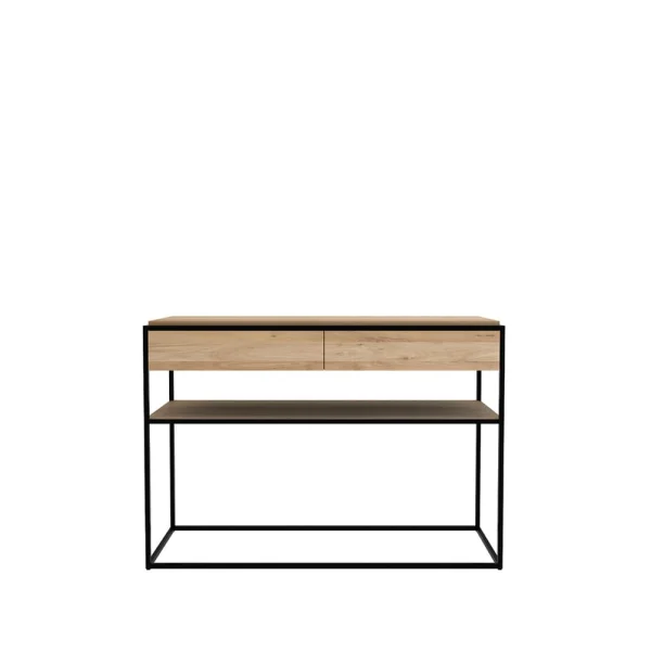 Ethnicraft Monolit console table 122x40 cm Oak-Black