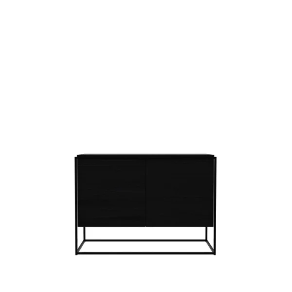 Ethnicraft Monolit sideboard Black oak 2 doors-Metal