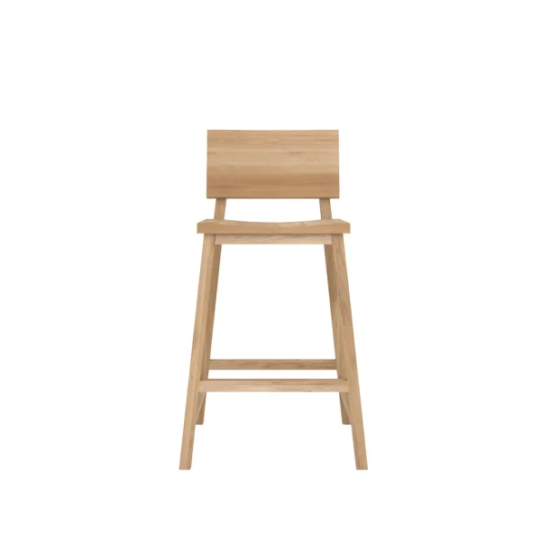 Ethnicraft N3 barstool Oak wax oil 49x50 cm