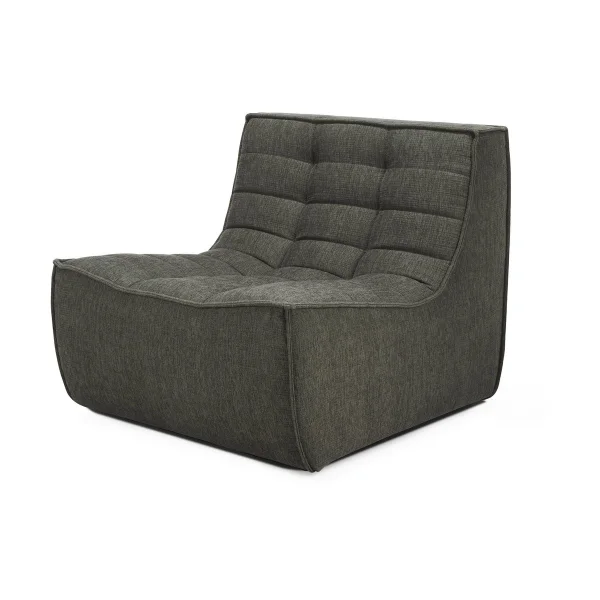 Ethnicraft N701 armchair Moss Eco fabric