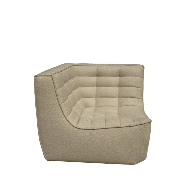 Ethnicraft N701 corner module straight Fabric beige