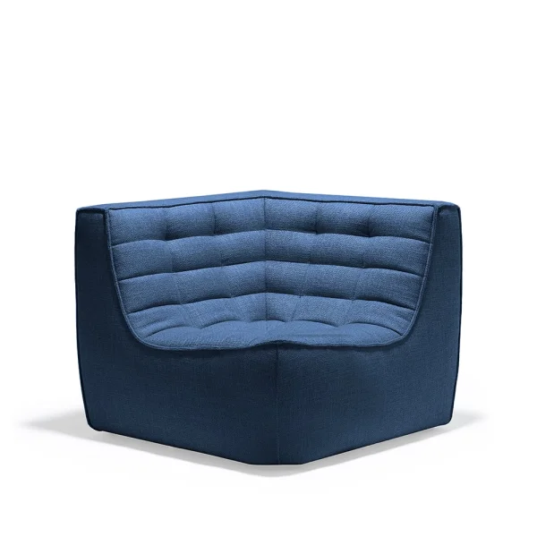 Ethnicraft N701 corner module straight Fabric blue