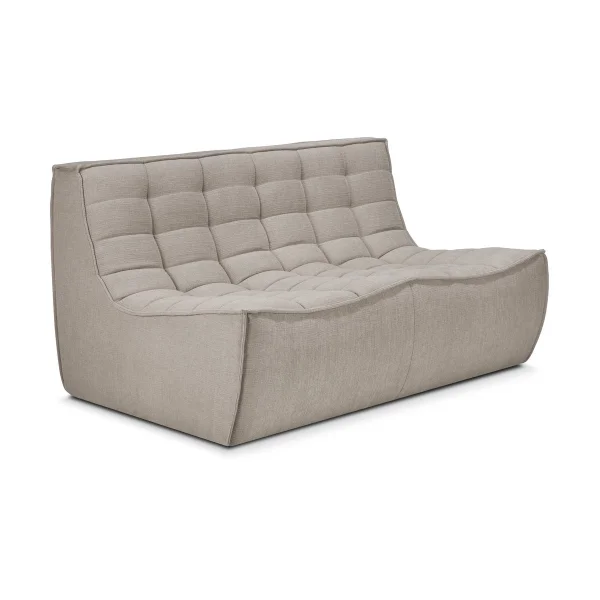 Ethnicraft N701 sofa 2-seater Fabric Ecru beige