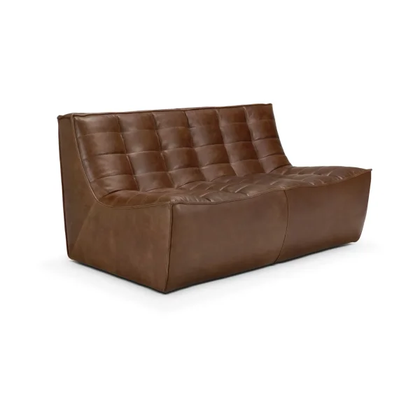 Ethnicraft N701 sofa 2-seater Leather Chestnut