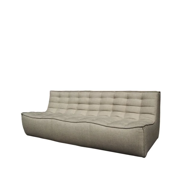 Ethnicraft N701 sofa 3 seater sofa Fabric beige