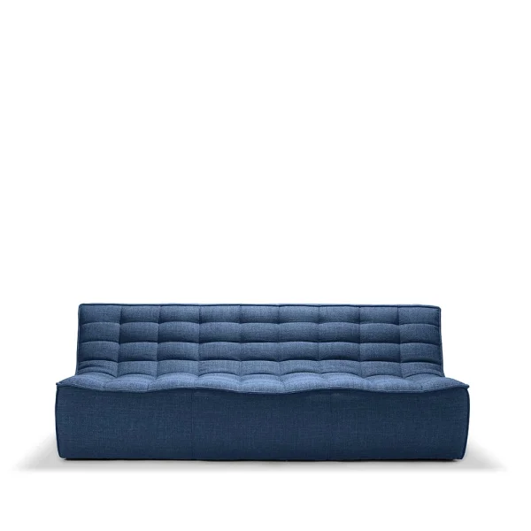 Ethnicraft N701 sofa 3 seater sofa Fabric blue